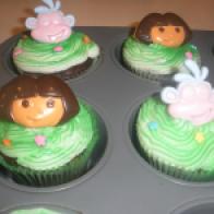 Dora Cupcakes 1st try